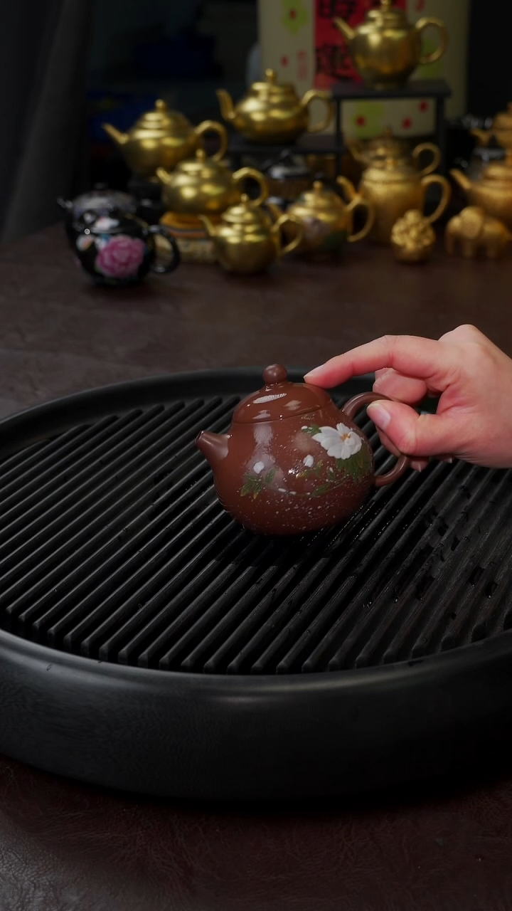 【闪购商品】杯【宜景窑紫砂】手绘壶17