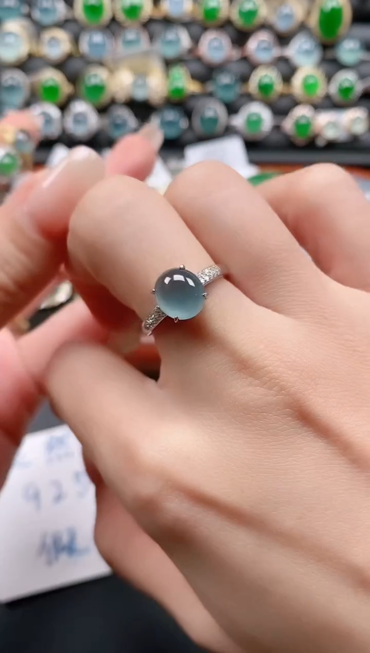 银S925镶嵌戒指翡翠1111