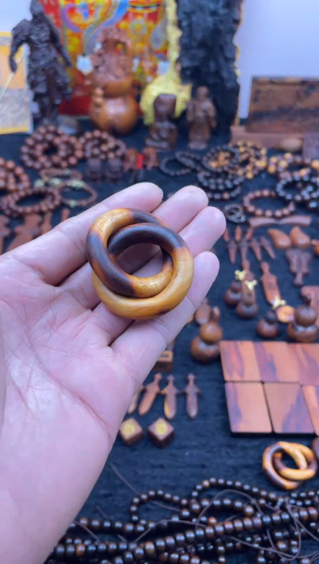 【闪购商品】枣木木雕桃木小乾坤圈一物一拍