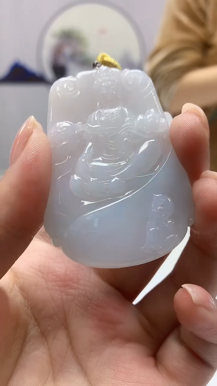 【闪购商品】定制翡翠未镶嵌4829ms-毛货挂件观音106