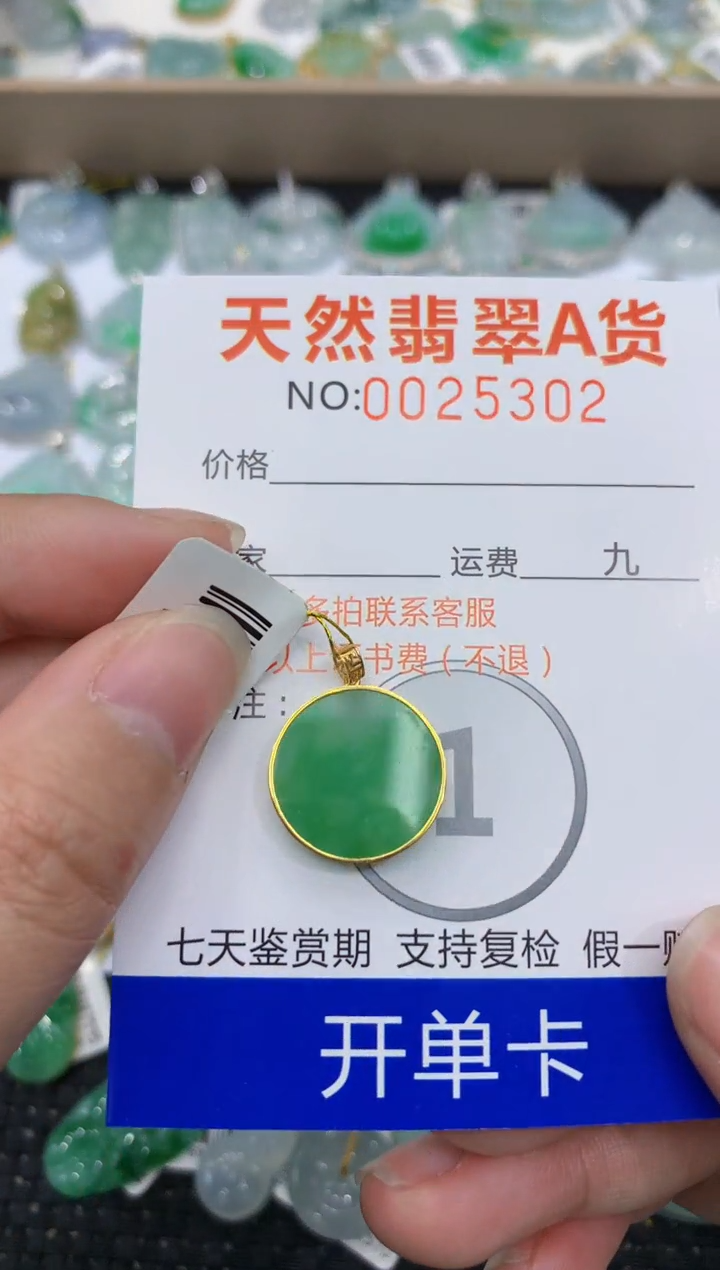 【闪购商品】翡翠颈饰18K金镶嵌1111111111