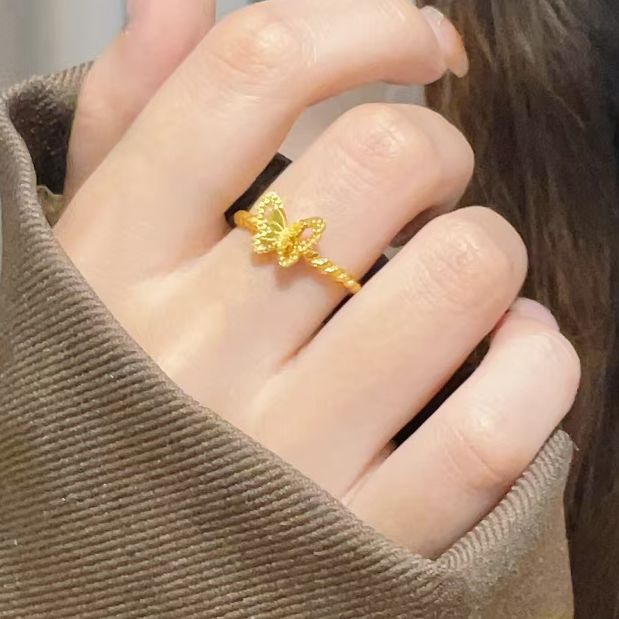 双层闪耀戒指女气质指环百搭款