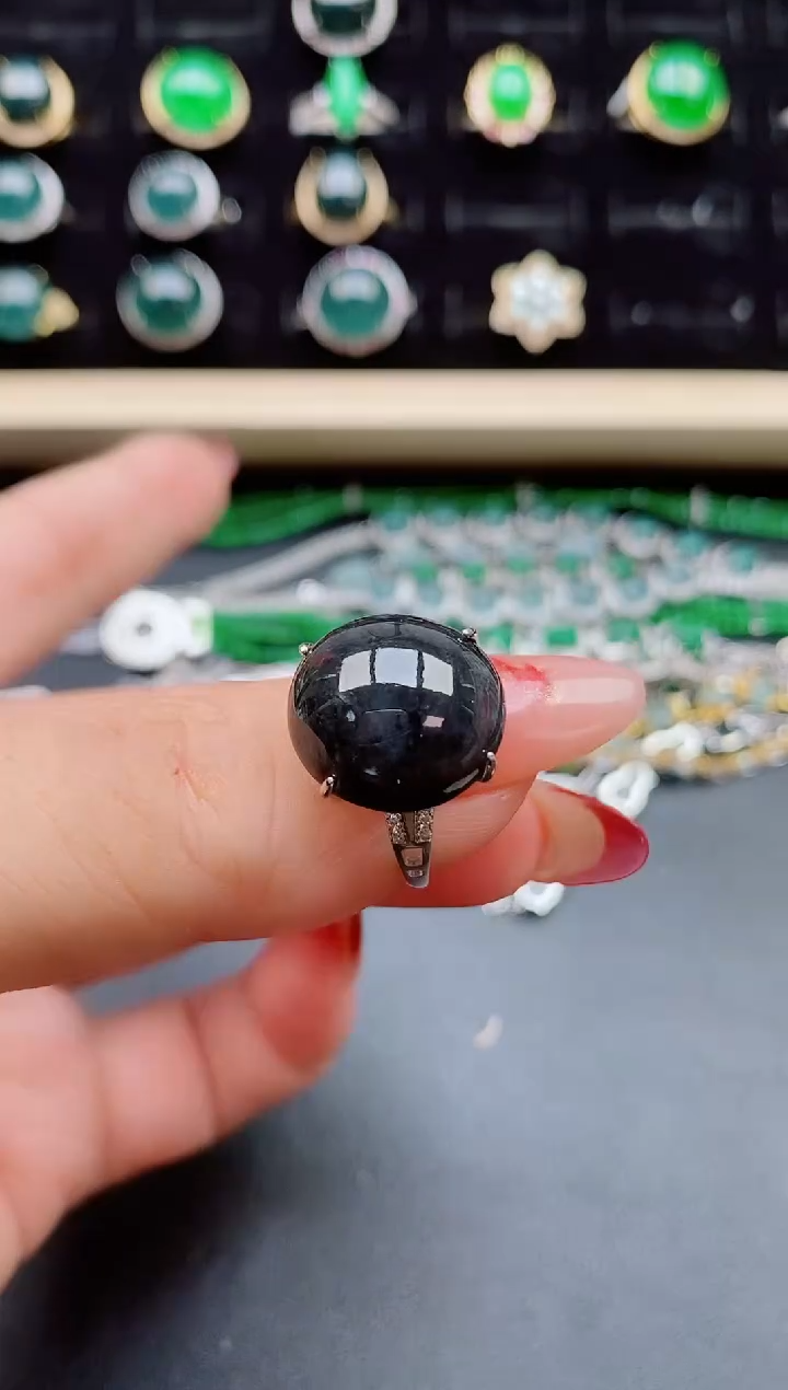 【闪购商品】翡翠戒指银S925镶嵌321321