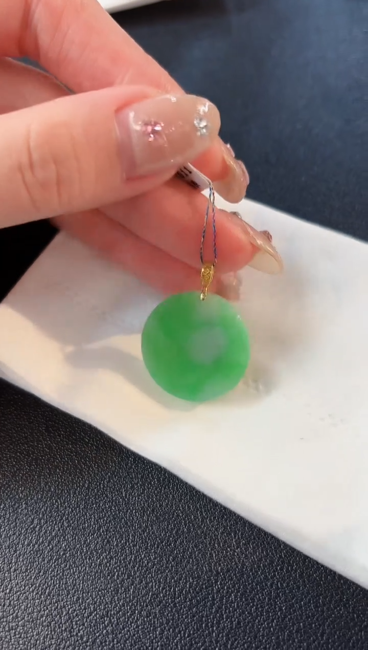 【闪购商品】翡翠颈饰18K金镶嵌缅料A货/支持复检/一件