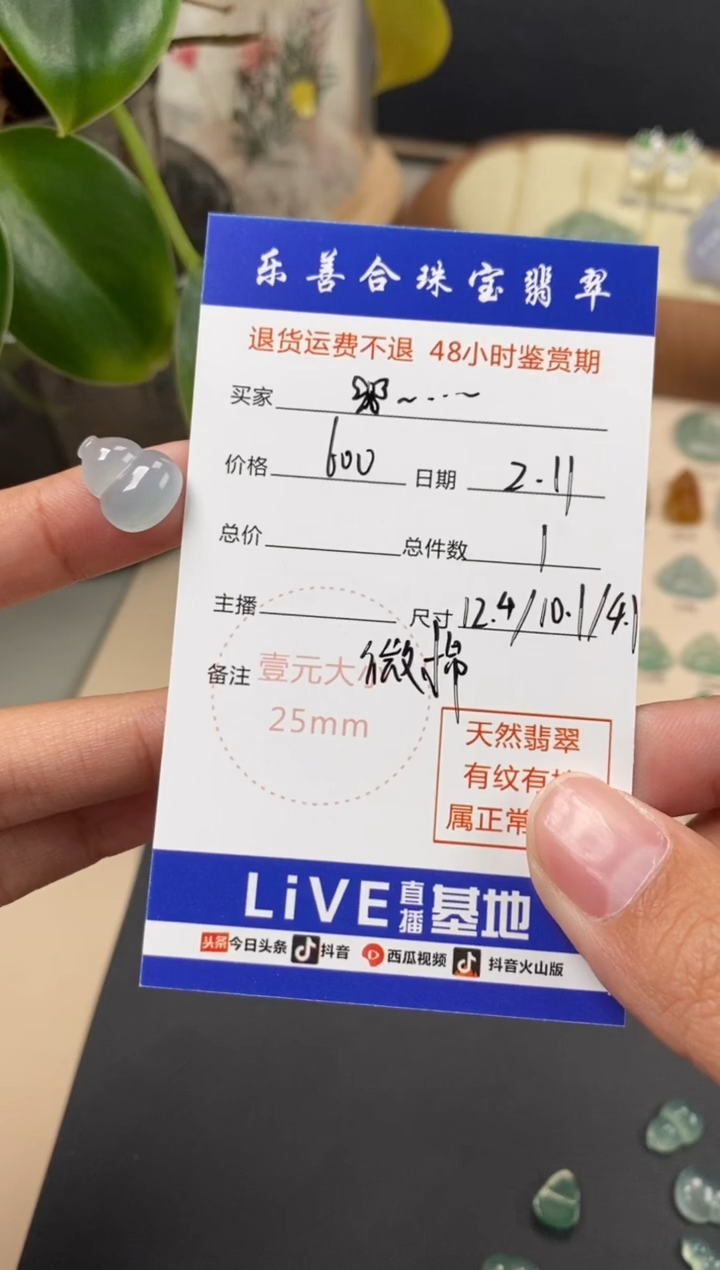 【闪购商品】翡翠颈饰未镶嵌翡翠冰紫葫芦