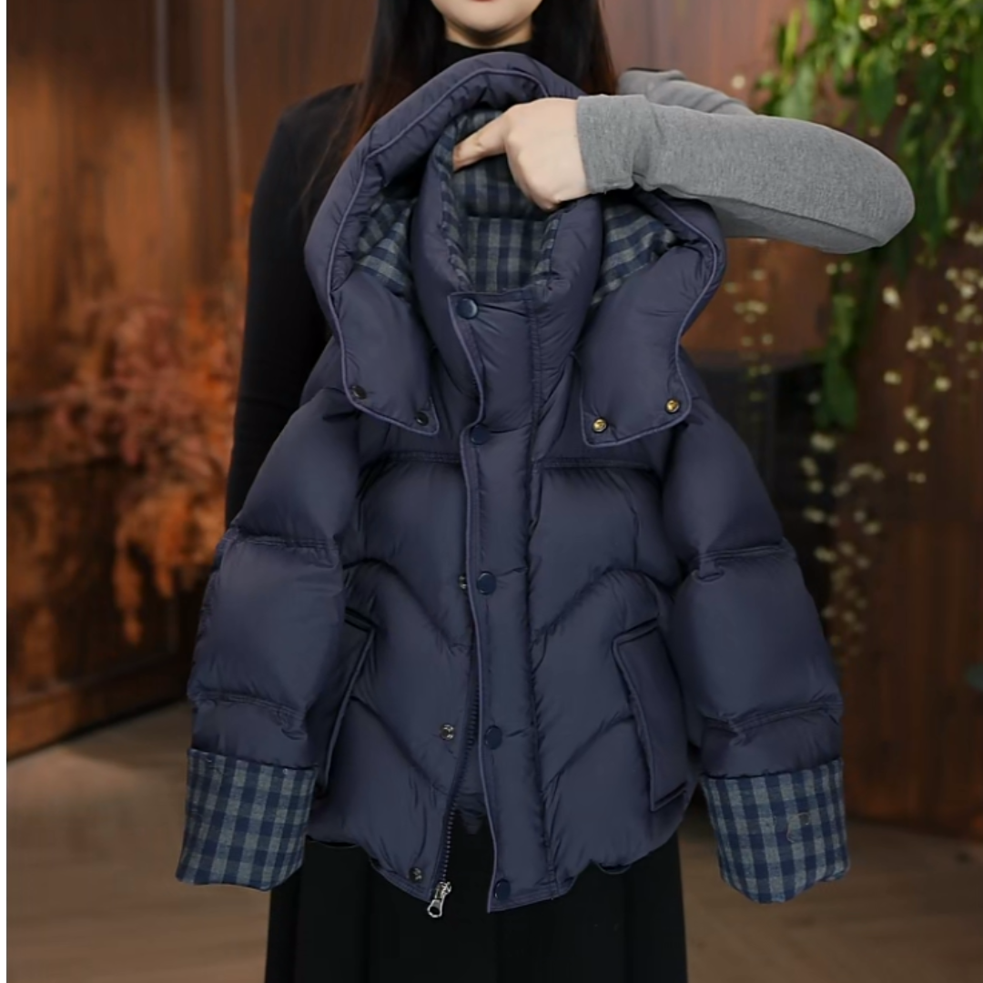 【哈喽】双倍充绒冬季加厚保暖亲子装童装韩版泡芙休闲羽绒服外套