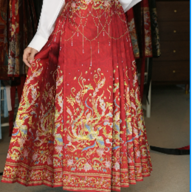 【炫彩凤凰】重工织金仿妆花国风中国风日常马面裙