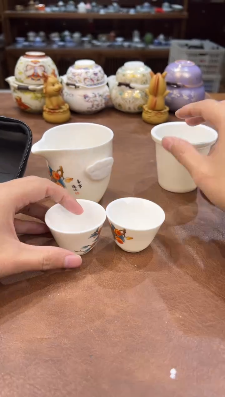 真的很便宜会开片的旅行茶具