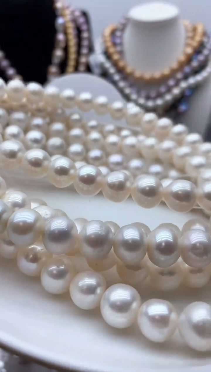 【闪购商品】淡水珍珠颈饰钛钢18