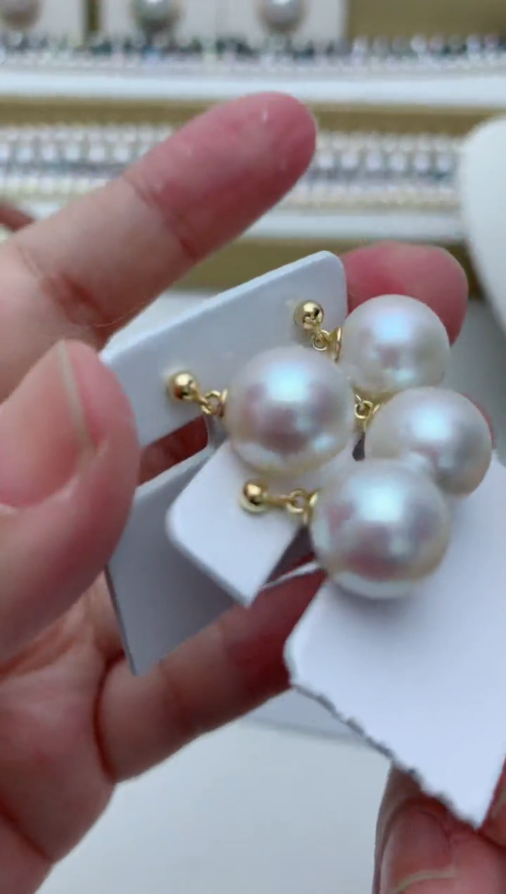 【闪购商品】淡水珍珠耳饰银S925镶嵌q4 多样性发其一
