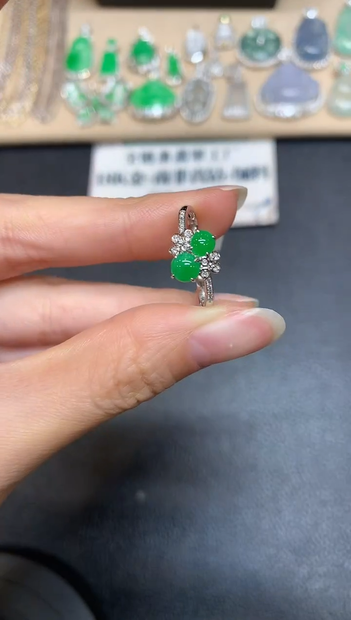 【闪购商品】翡翠戒指18K金镶嵌【无服务费