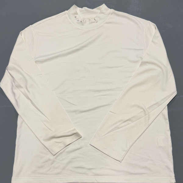 【PB剪标】A135半高领五角星刺绣蓄热德绒长袖加绒T（没贴布标）