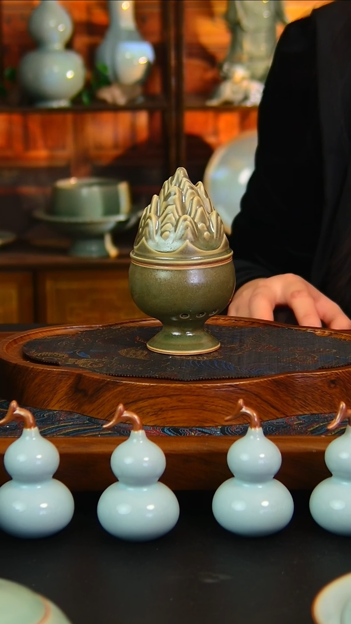 瓷片原矿汝瓷福利单杯，微瑕