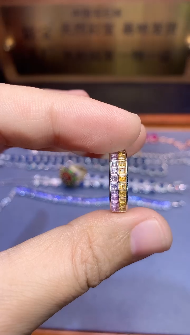 【闪购商品】蓝宝石戒指银S925镶嵌........