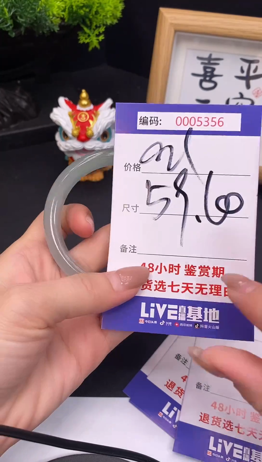 未镶嵌手镯翡翠0005356