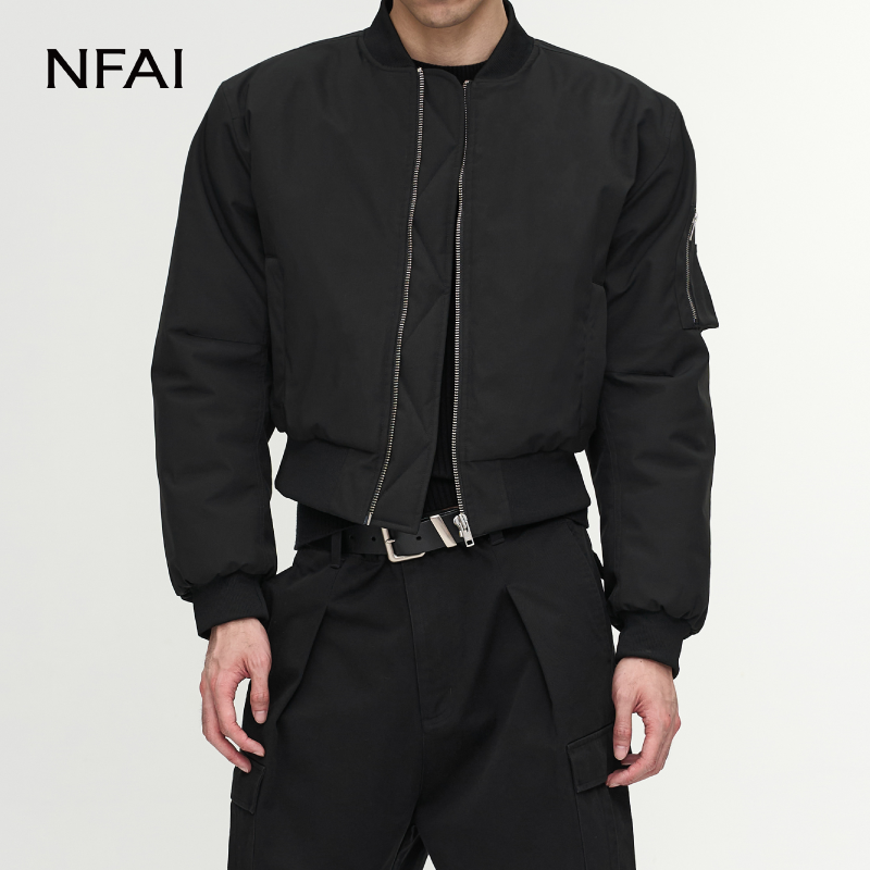 NFAI. 黑/卡/迷彩 MA1 Bomber 飞行夹克棉服 力量廓形/3防特氟龙