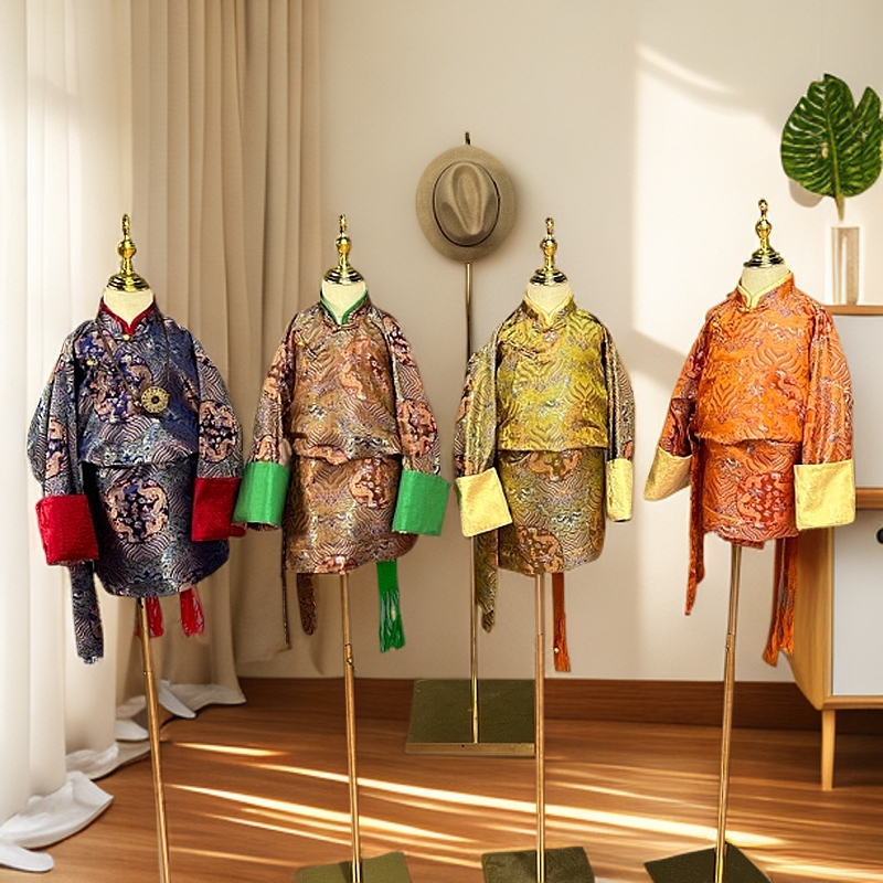 儿童立领藏袍男童套装#男宝藏袍#儿童不丹藏袍子服装