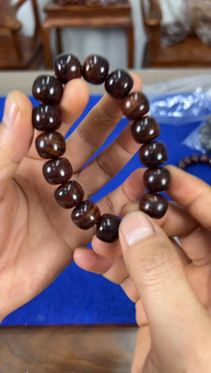 手串/手链黄花梨/降香黄檀1314水波纹手串