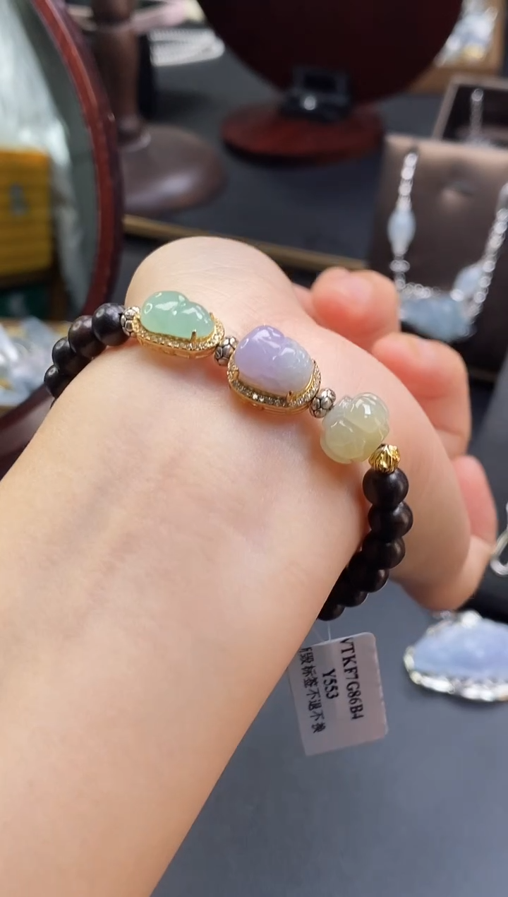 颈饰银S925镶嵌翡翠16504