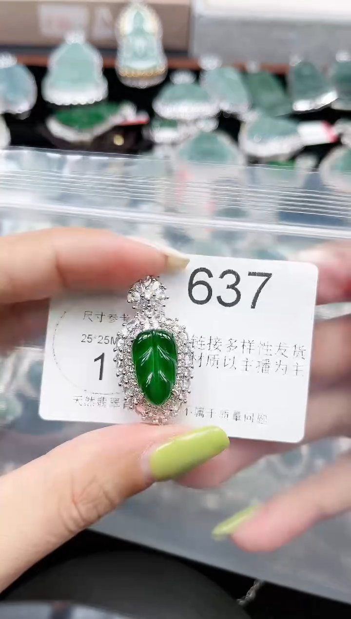 【闪购商品】翡翠颈饰未镶嵌637赠皮绳