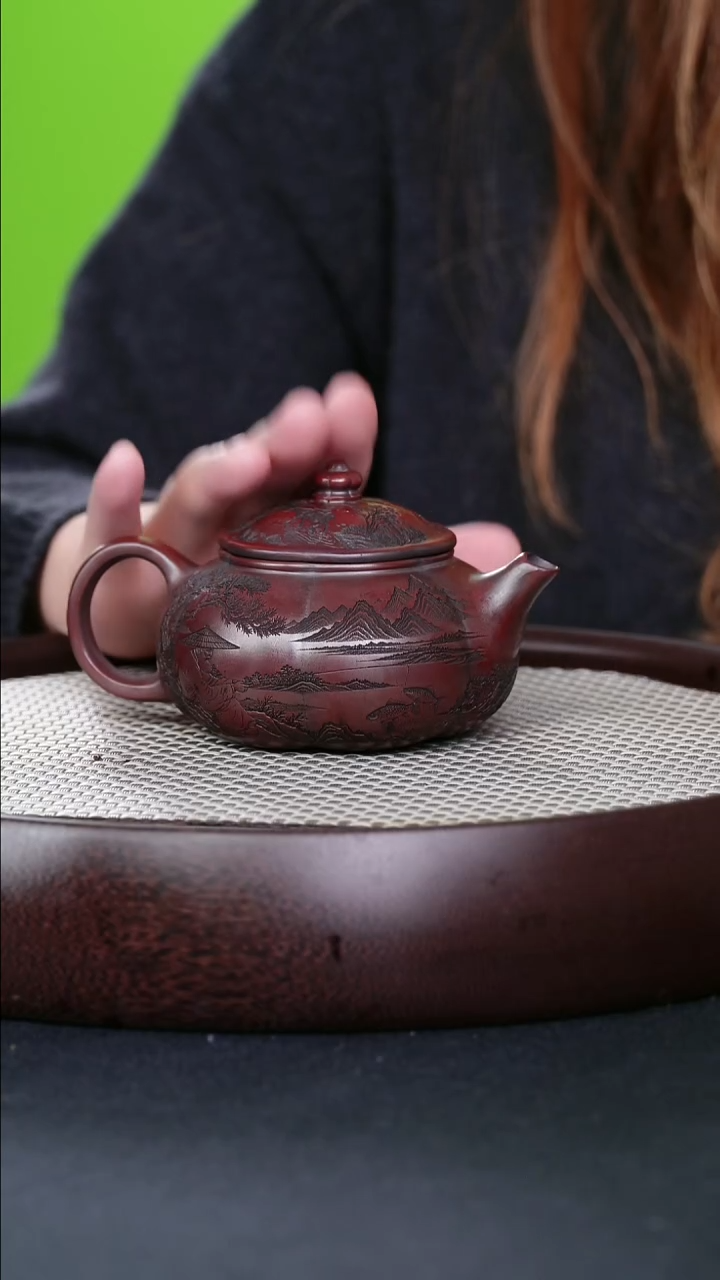 茶壶紫砂宜兴紫砂壶筋纹