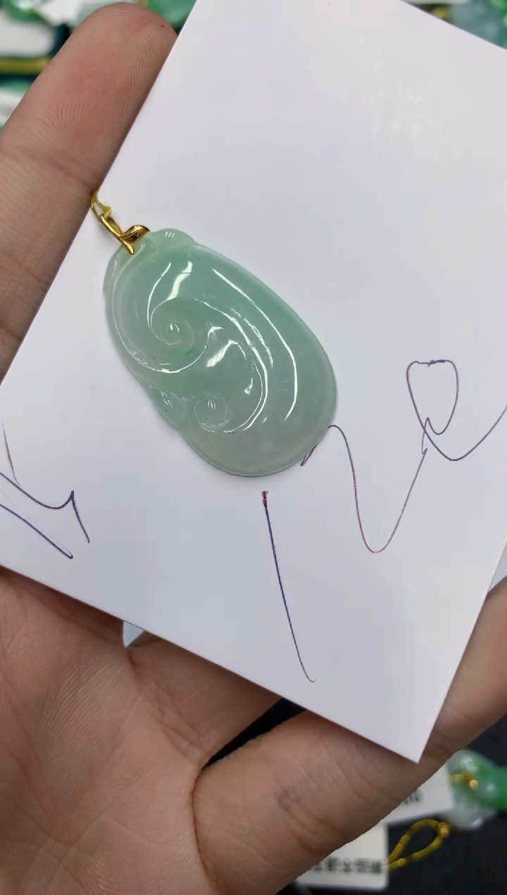 【闪购商品】翡翠颈饰18K金镶嵌号链接111111