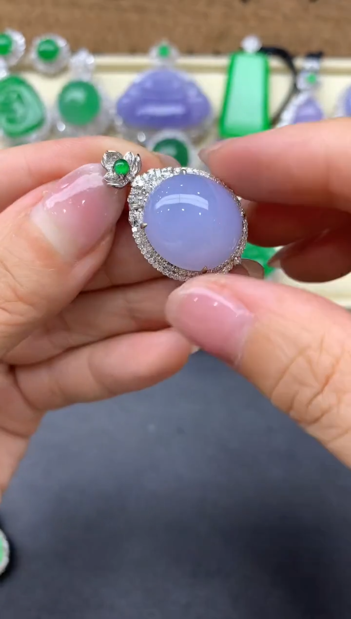 【闪购商品】翡翠颈饰18K金镶嵌459-中国好珍宝