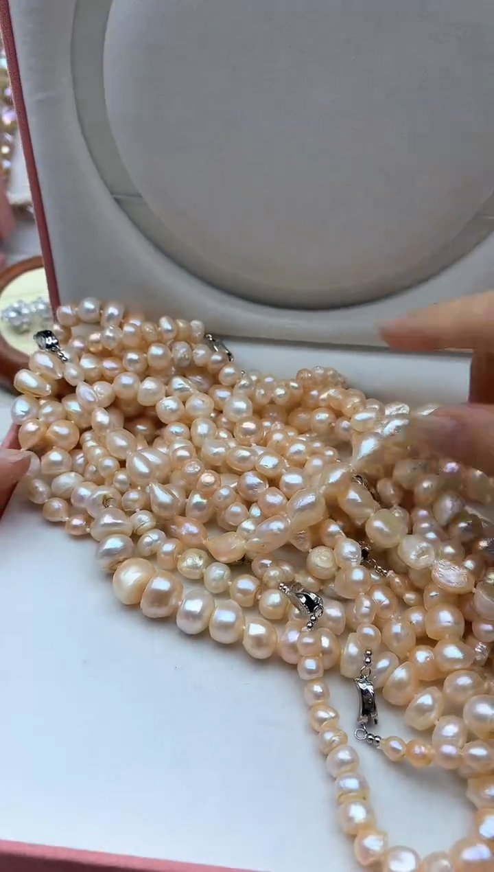 淡水珍珠未镶嵌颈饰多样性发其一