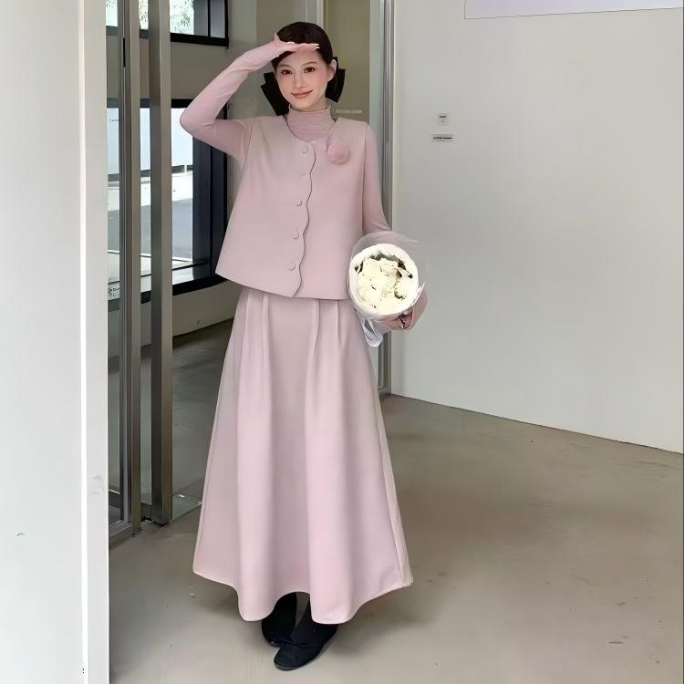 J上衣48裙长84    9936【云朵山茶】套装