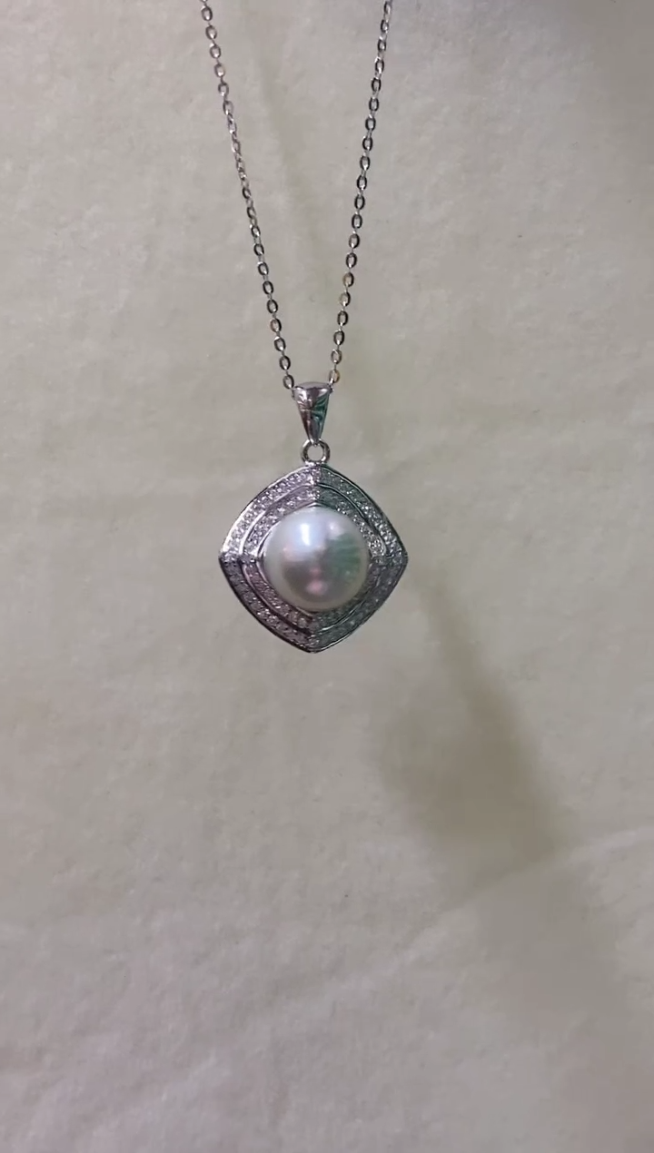 【闪购商品】海水珍珠吊坠(赠链)银S925镶嵌澳白