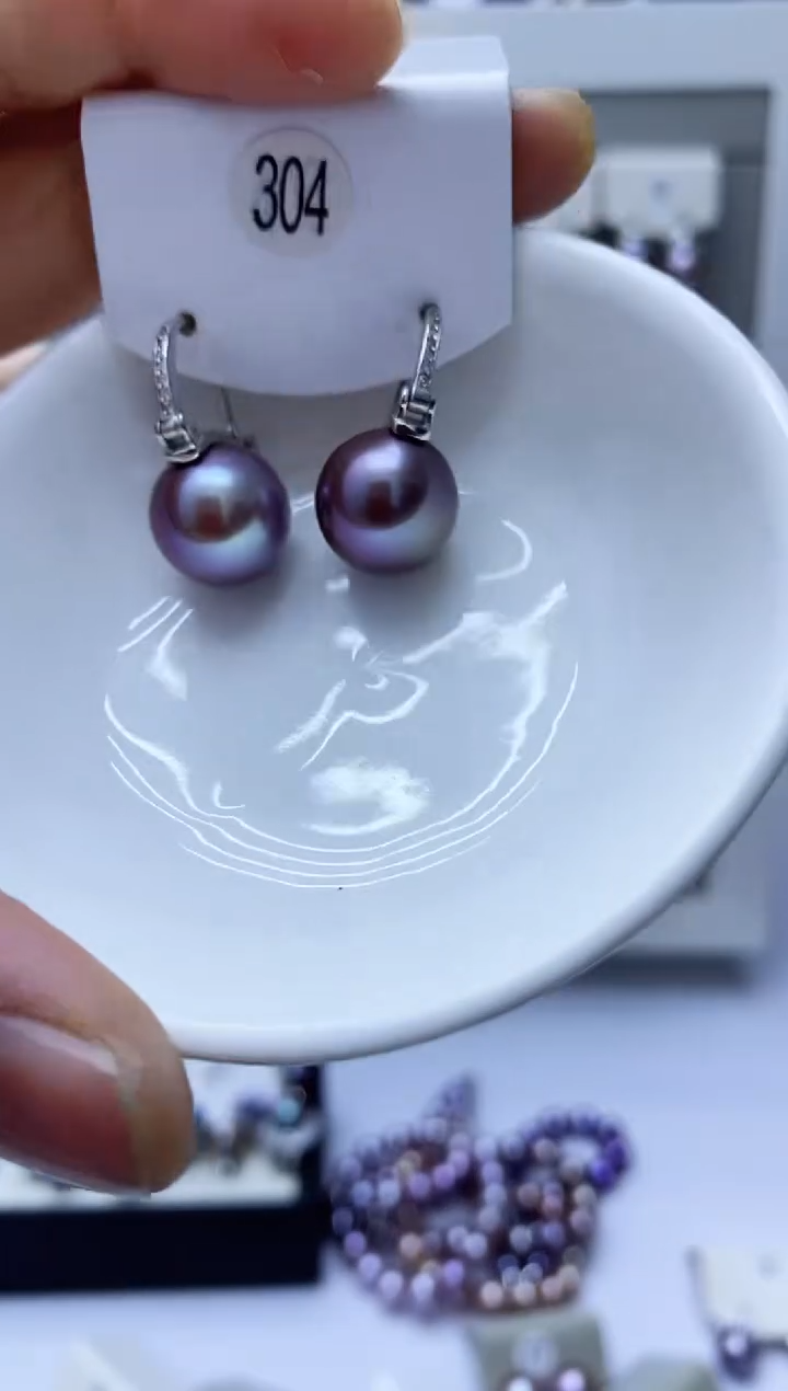 【闪购商品】淡水珍珠耳饰银S925镶嵌304