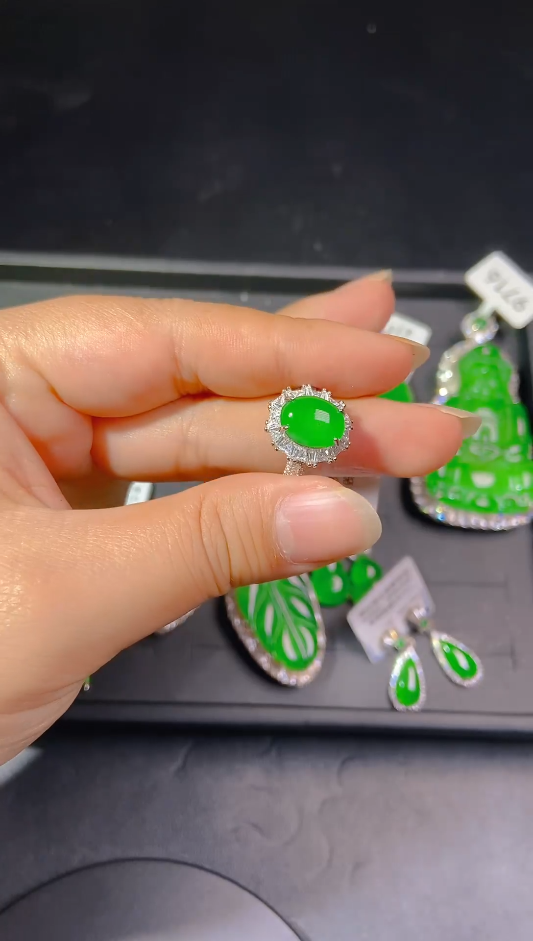 【闪购商品】翡翠戒指未镶嵌天然翡翠a货18