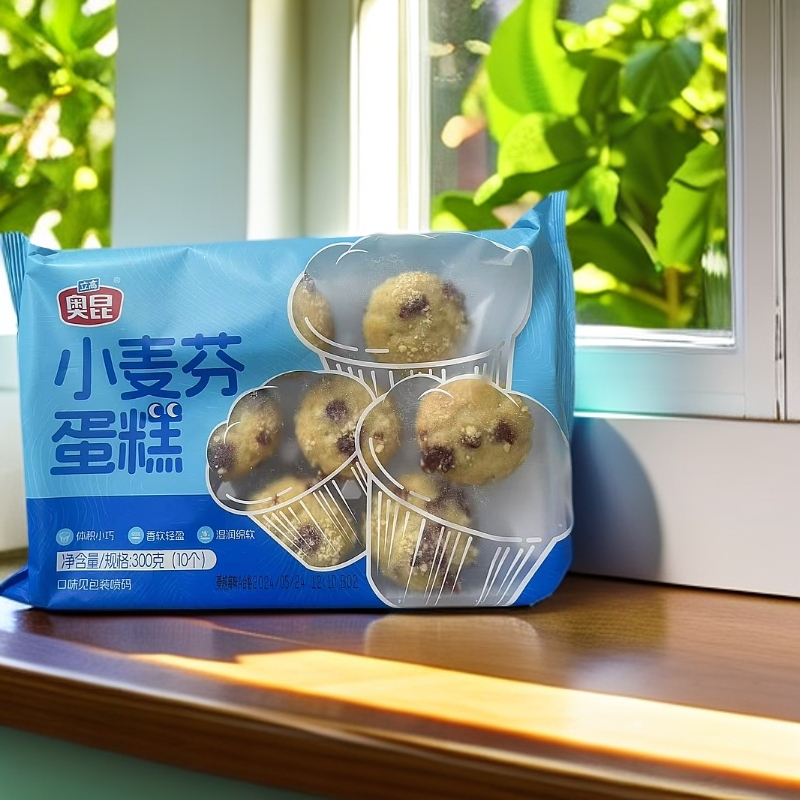 陆陆专属【25.2.24到期】奥昆蔓越莓味小麦芬蛋糕300克*2袋