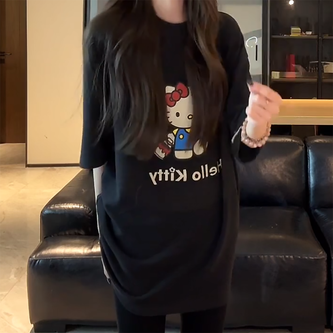 【童趣KT】高质感百搭宽松休闲上衣女 绒绒面料超舒服C6242