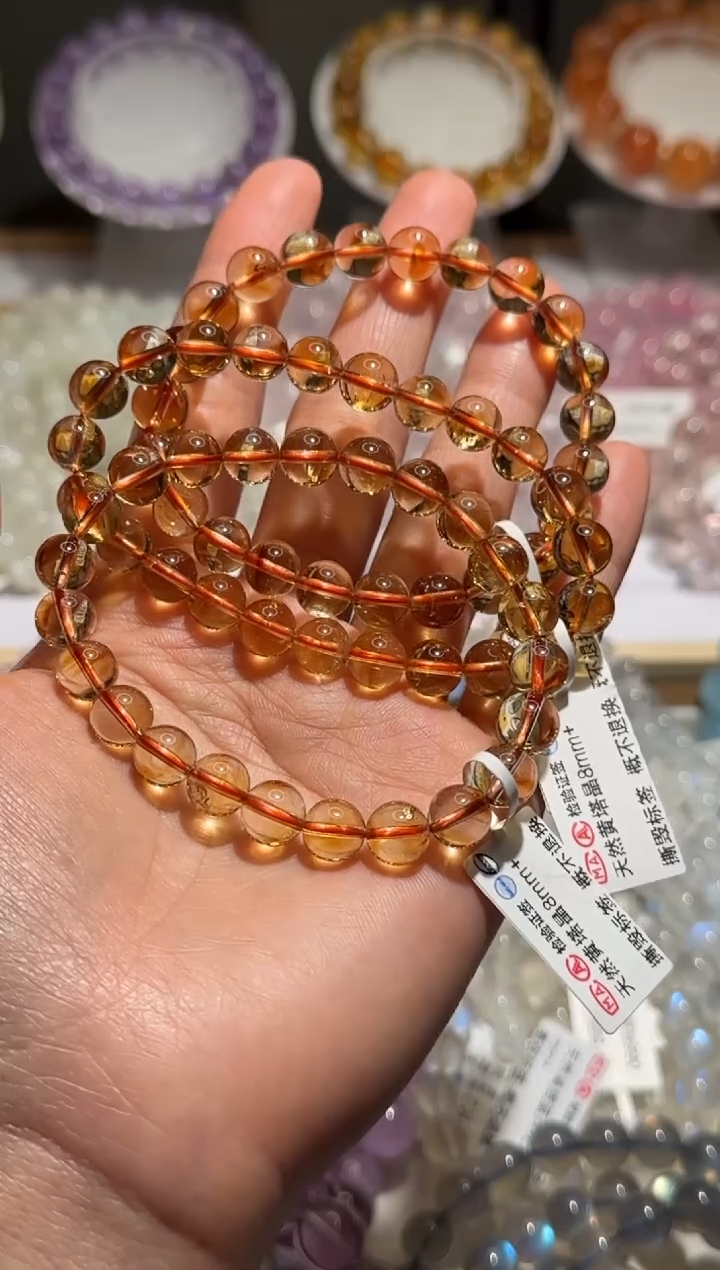 【闪购商品】黄晶手链未镶嵌黄水晶8mm+