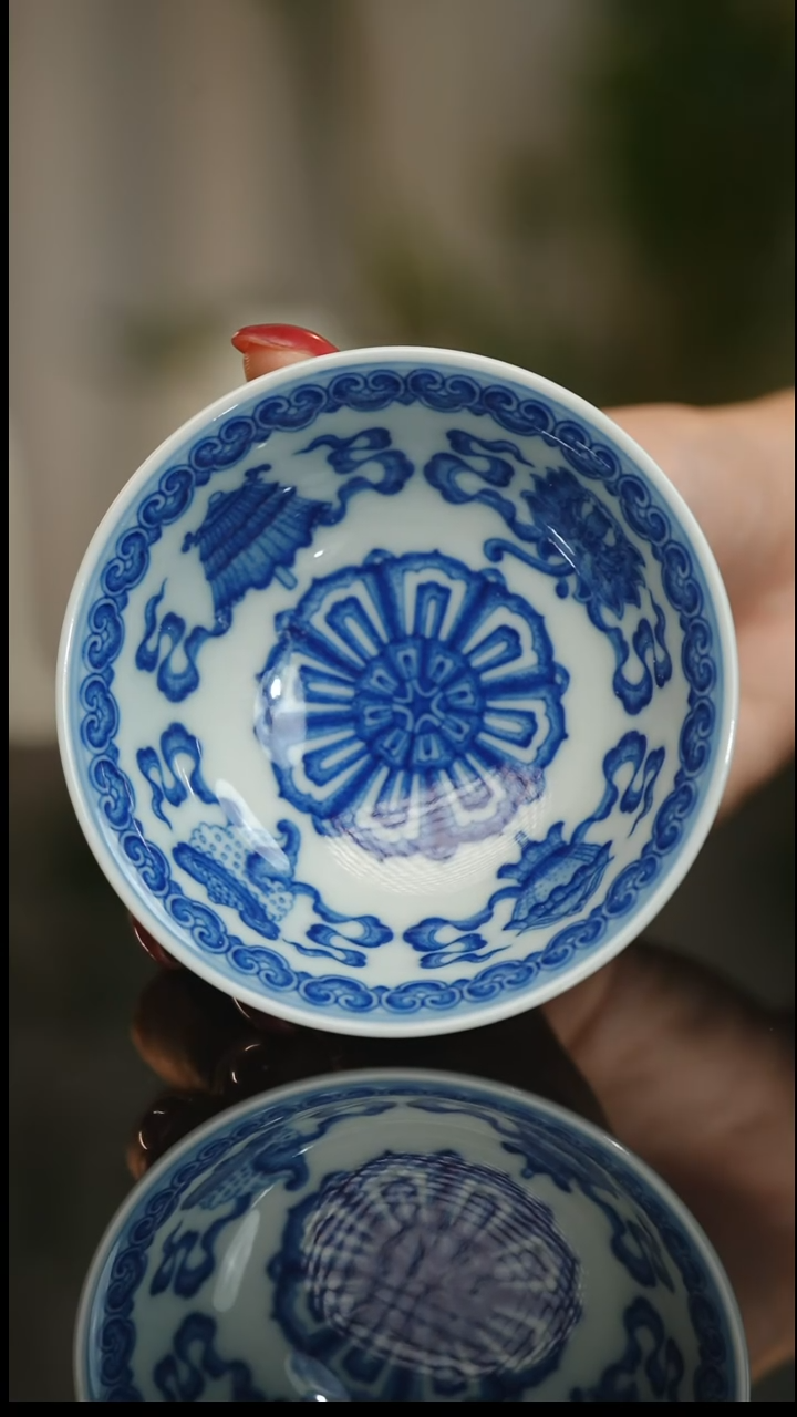 杯子陶点工八宝斗笠杯60cc