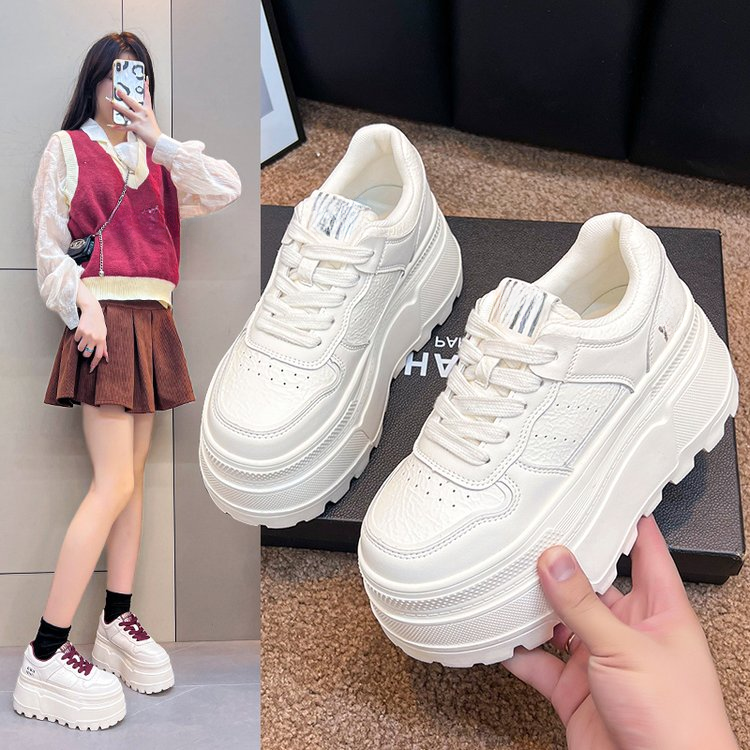 夏季9公分厚底网鞋板鞋摇摇鞋鞋子休闲鞋韩版白鞋运动鞋小个子