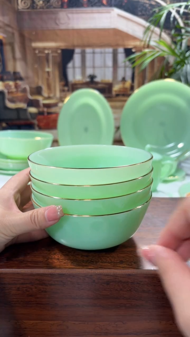 【闪购商品】...5.5英寸玉瓷碗4个口径13.8厘米