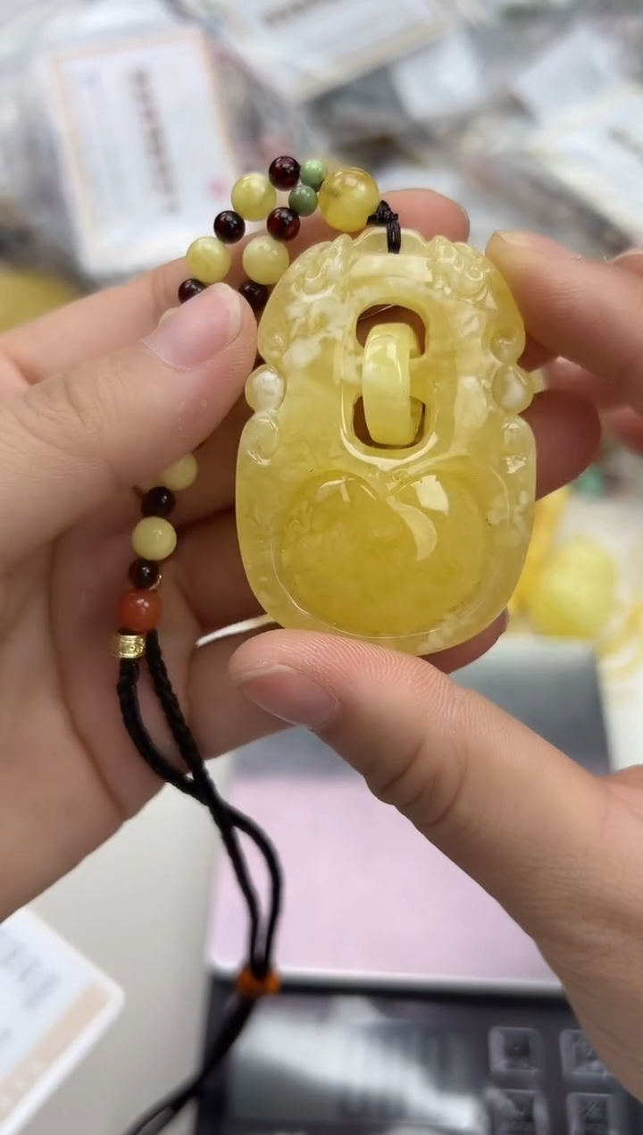 裸石琥珀未镶嵌琥珀蜜蜡吊坠