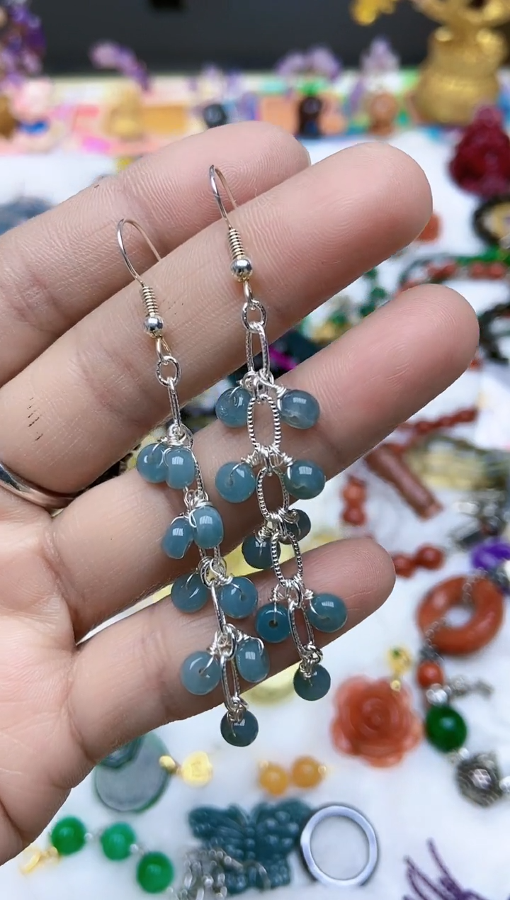 【闪购商品】翡翠耳饰未镶嵌A25SDGFDGS