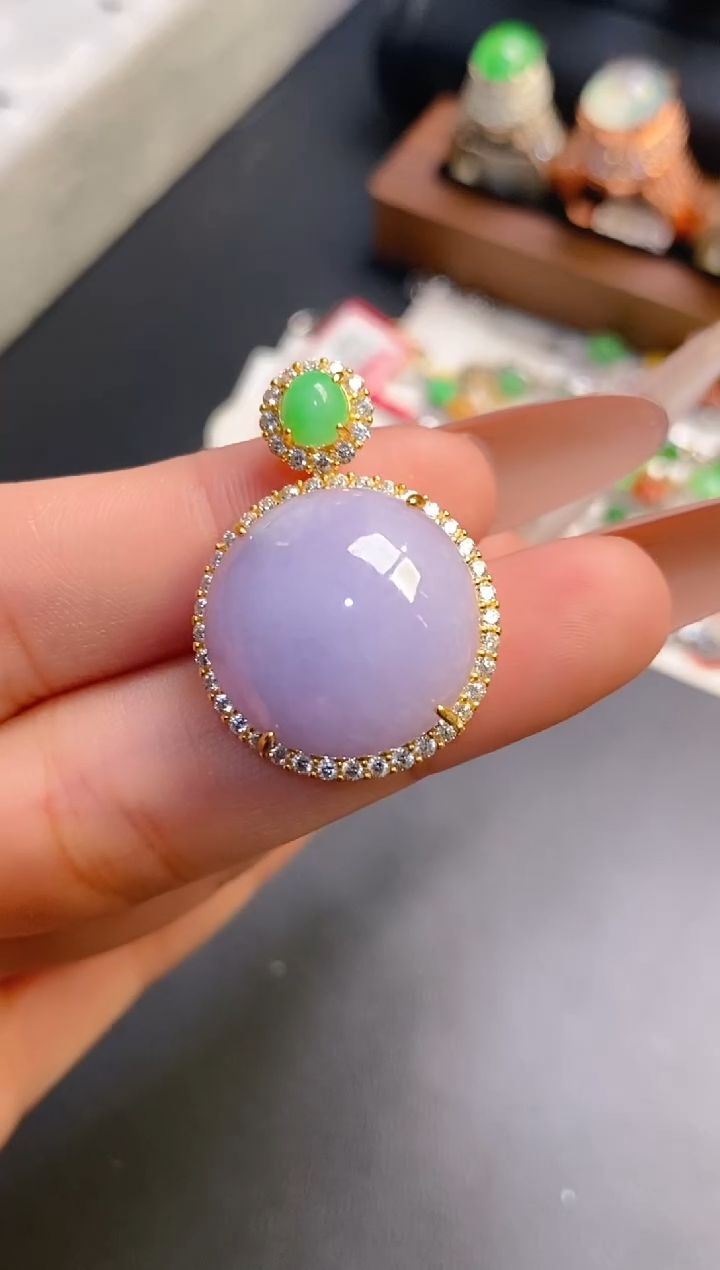 银S925镶嵌戒指翡翠天然