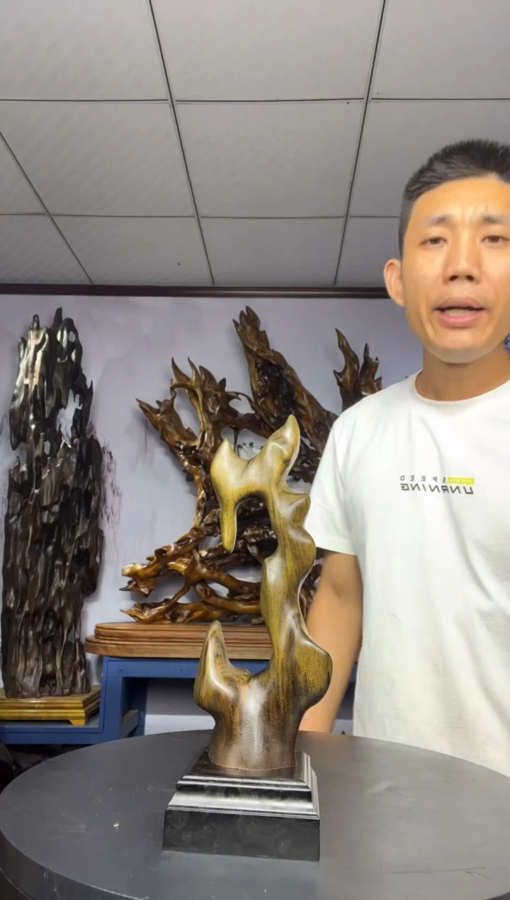 金丝楠木雕款紫*金丝楠木工艺品摆件