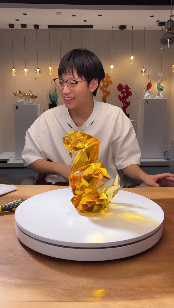 【闪购商品】茶宠巴比特美学 金色钻蛇纳福摆件
