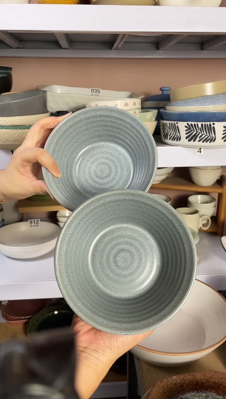 瓷微瑕（2个装）雾霾蓝小碗