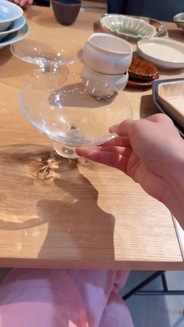 【闪购商品】盘【预售】大村高足玻璃盘*1个