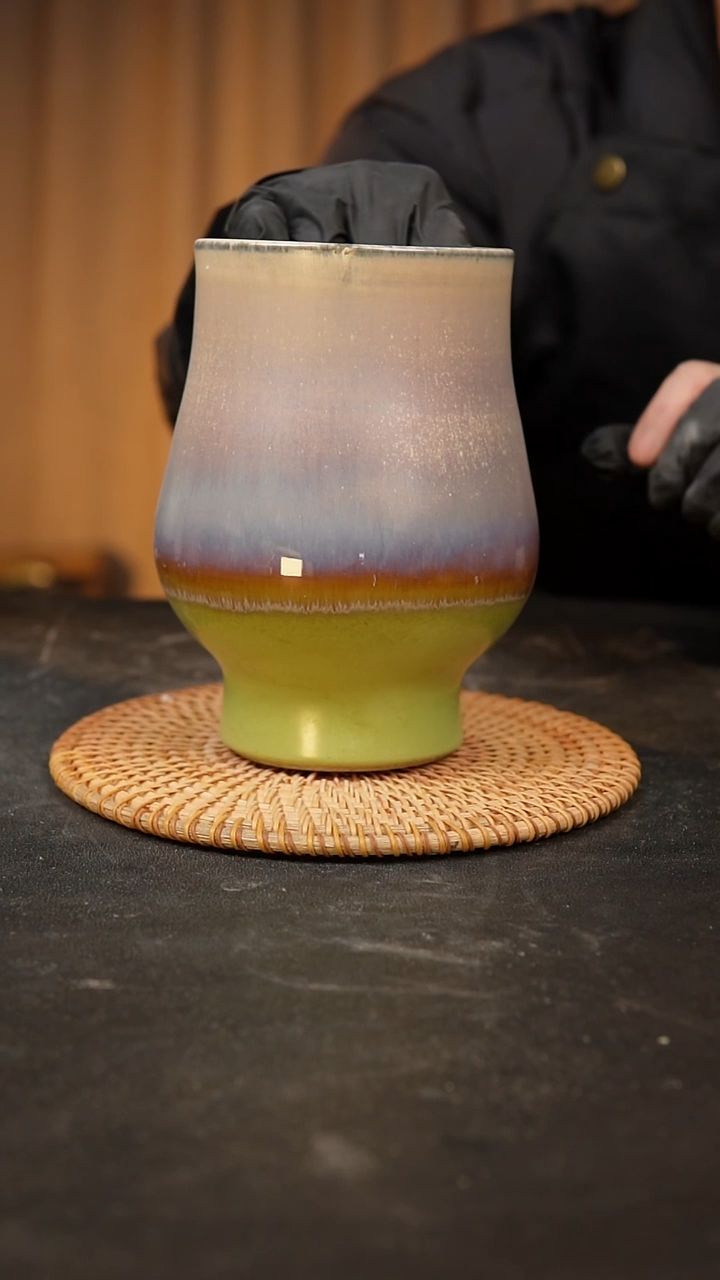 【闪购商品】瓷片泥泥手工花盆口10高18