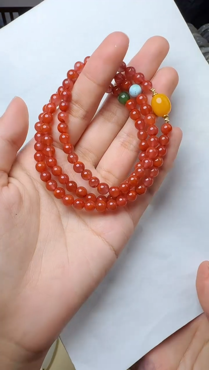 南红玛瑙手串未镶嵌多圈手串03
