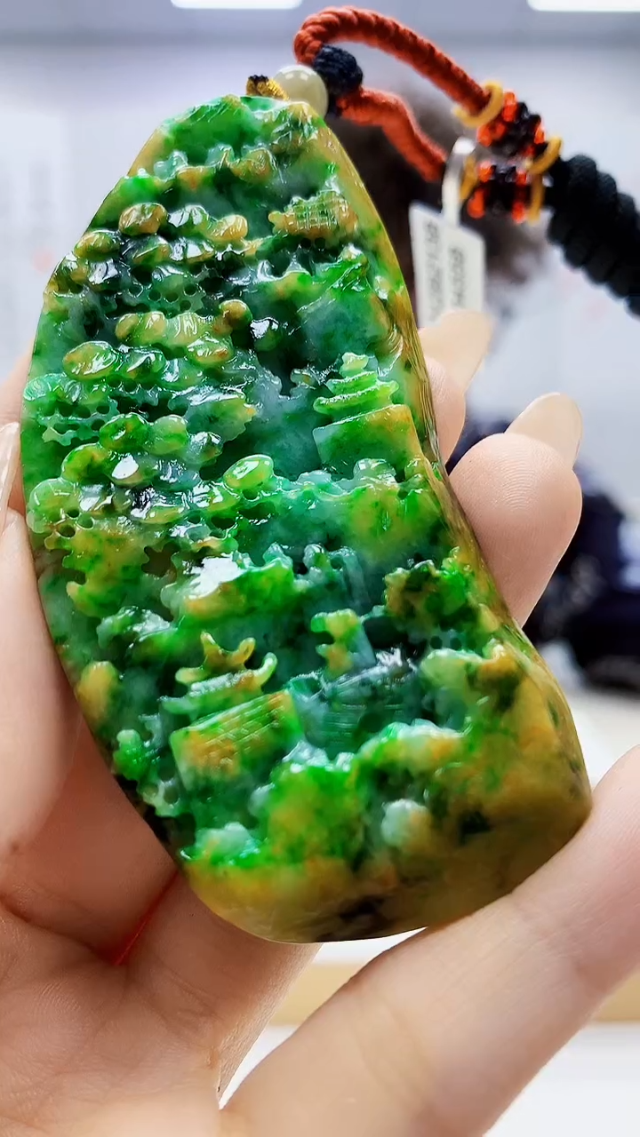 未镶嵌定制翡翠4688ty-毛货挂件65