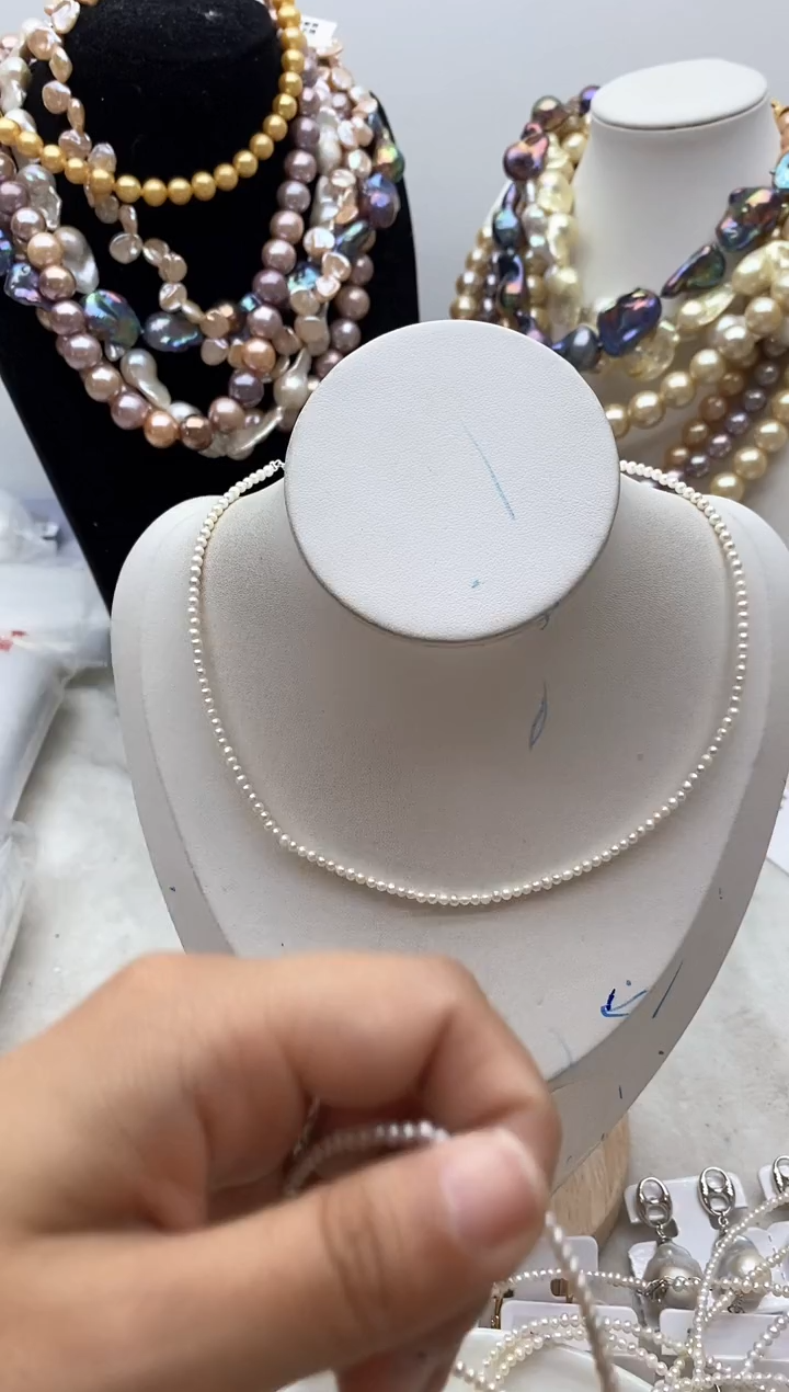 【闪购商品】淡水珍珠颈饰钛钢32