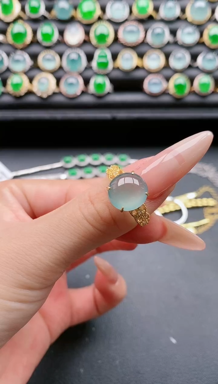 【闪购商品】翡翠戒指银S925镶嵌1111111